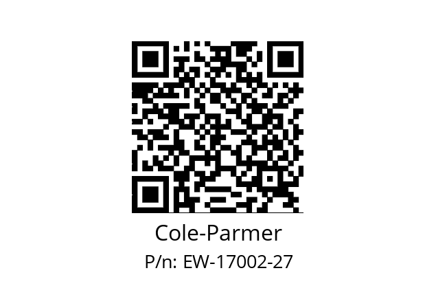   Cole-Parmer EW-17002-27