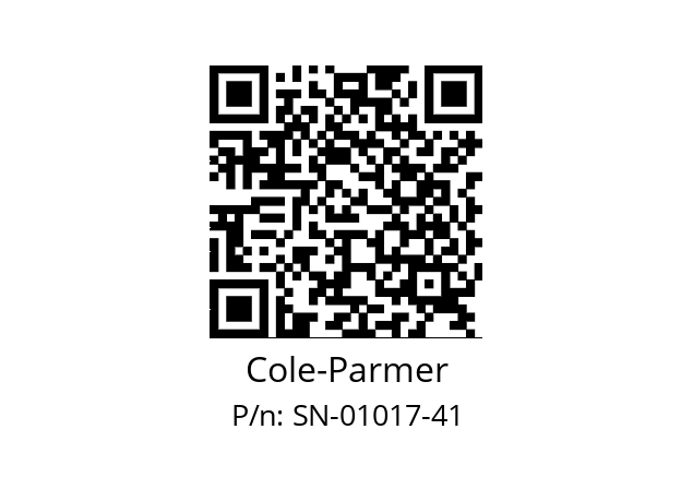   Cole-Parmer SN-01017-41