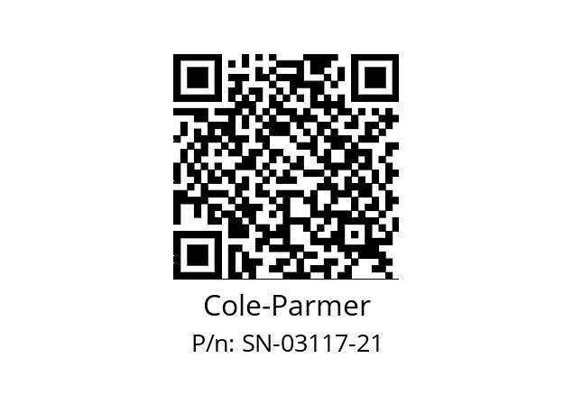   Cole-Parmer SN-03117-21