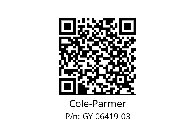   Cole-Parmer GY-06419-03