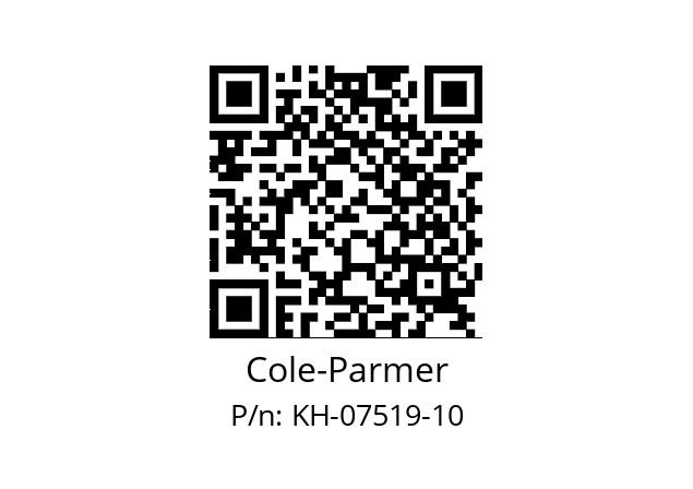   Cole-Parmer KH-07519-10