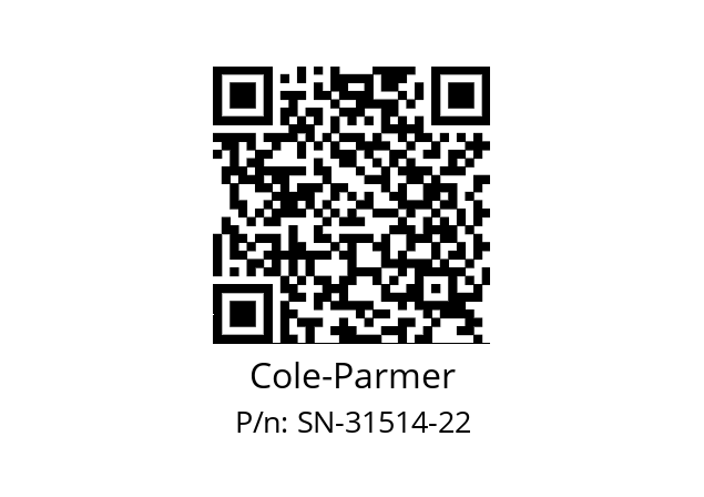   Cole-Parmer SN-31514-22