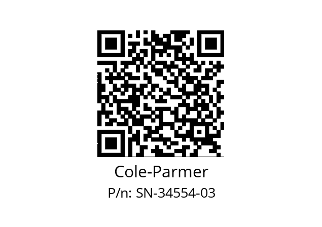   Cole-Parmer SN-34554-03