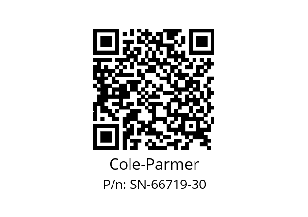   Cole-Parmer SN-66719-30