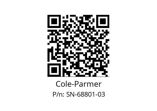   Cole-Parmer SN-68801-03