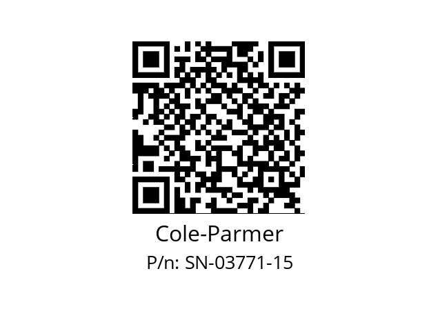   Cole-Parmer SN-03771-15