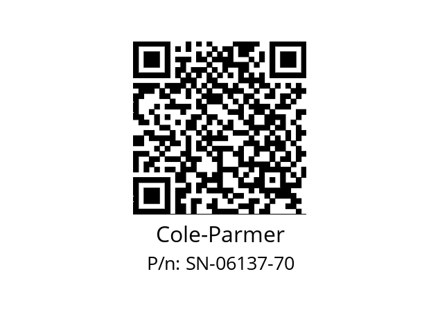   Cole-Parmer SN-06137-70