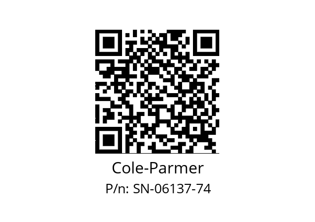   Cole-Parmer SN-06137-74