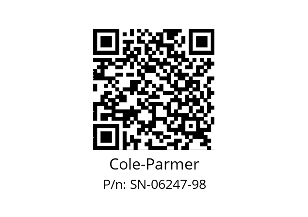   Cole-Parmer SN-06247-98