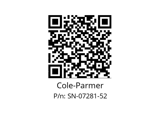   Cole-Parmer SN-07281-52