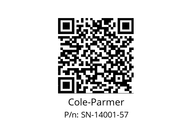   Cole-Parmer SN-14001-57