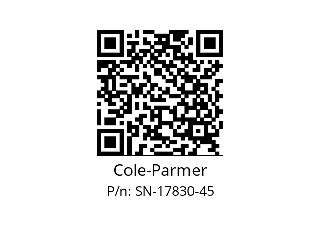   Cole-Parmer SN-17830-45