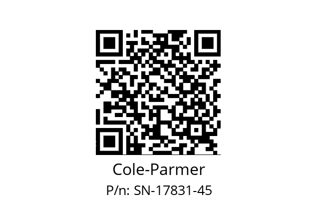   Cole-Parmer SN-17831-45