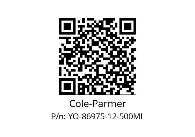   Cole-Parmer YO-86975-12-500ML