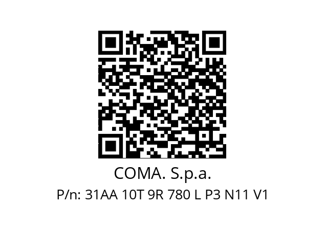   COMA. S.p.a. 31AA 10T 9R 780 L P3 N11 V1