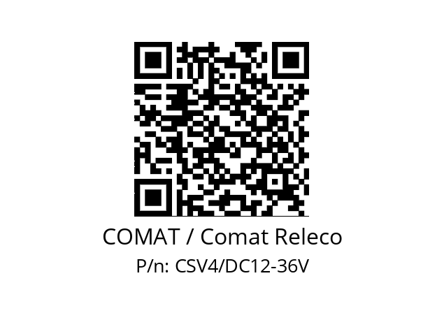   COMAT / Comat Releco CSV4/DC12-36V