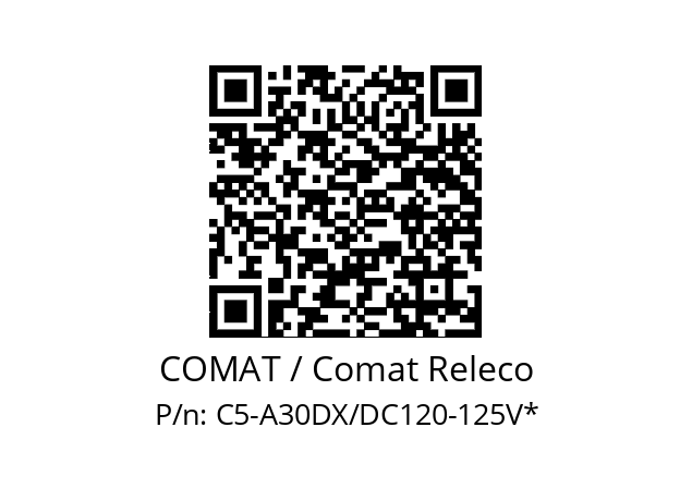   COMAT / Comat Releco C5-A30DX/DC120-125V*