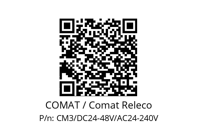   COMAT / Comat Releco CM3/DC24-48V/AC24-240V