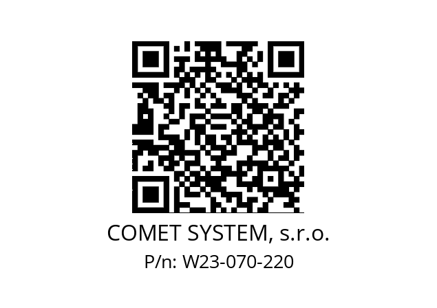   COMET SYSTEM, s.r.o. W23-070-220