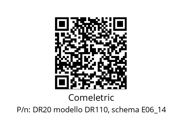   Comeletric DR20 modello DR110, schema E06_14