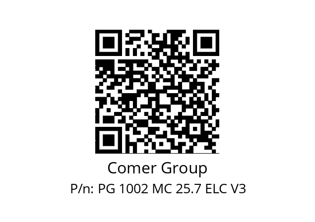   Comer Group PG 1002 MC 25.7 ELC V3