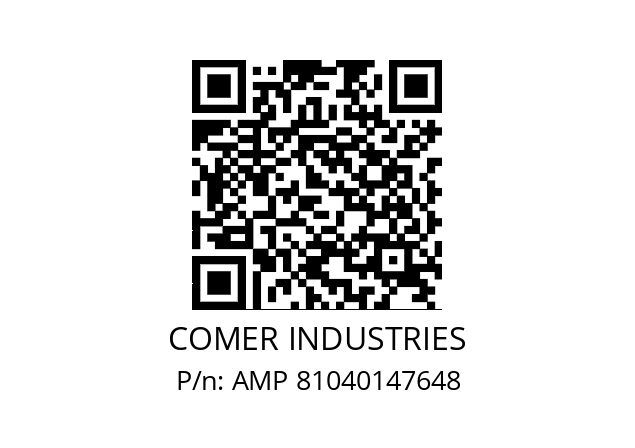   COMER INDUSTRIES AMP 81040147648