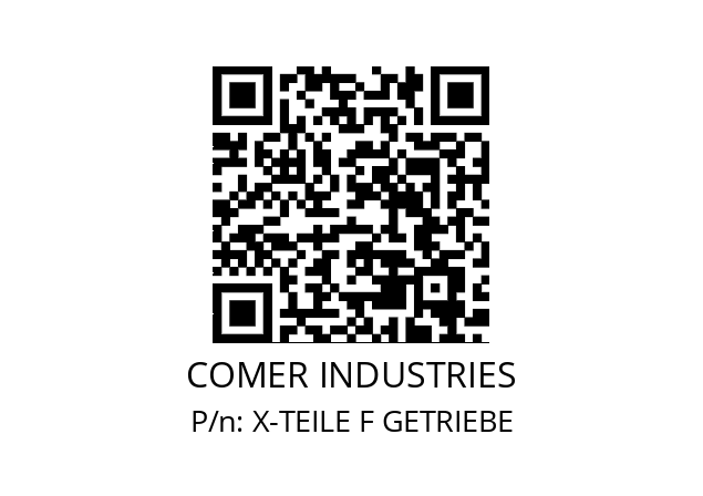   COMER INDUSTRIES X-TEILE F GETRIEBE