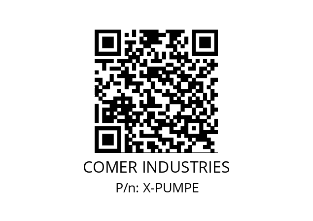   COMER INDUSTRIES X-PUMPE