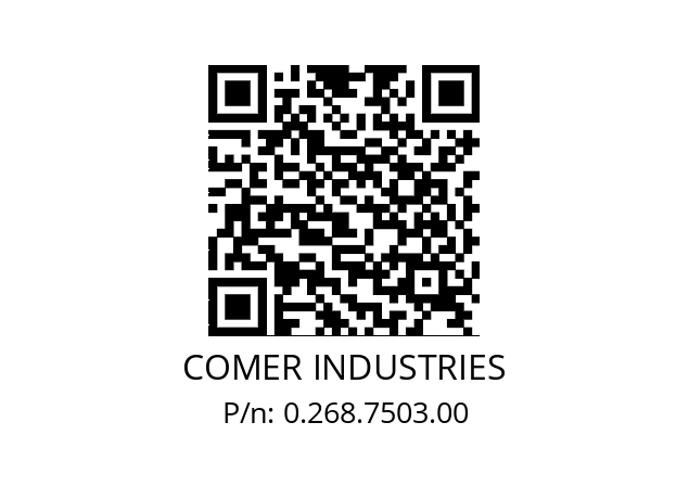   COMER INDUSTRIES 0.268.7503.00