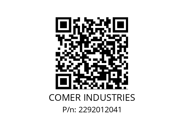   COMER INDUSTRIES 2292012041