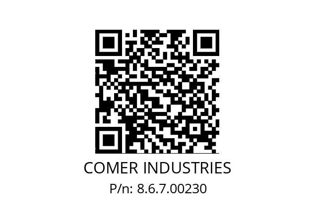   COMER INDUSTRIES 8.6.7.00230