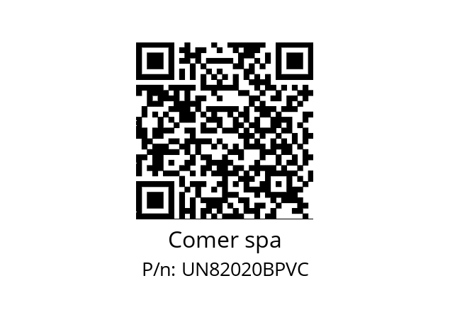   Comer spa UN82020BPVC