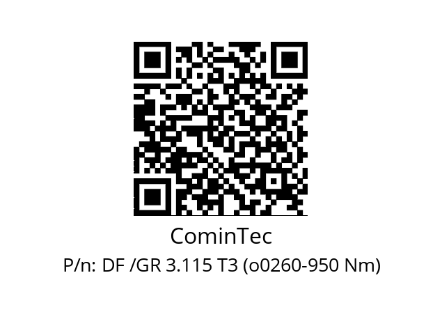   CominTec DF /GR 3.115 T3 (o0260-950 Nm)