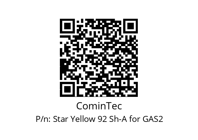   CominTec Star Yellow 92 Sh-A for GAS2