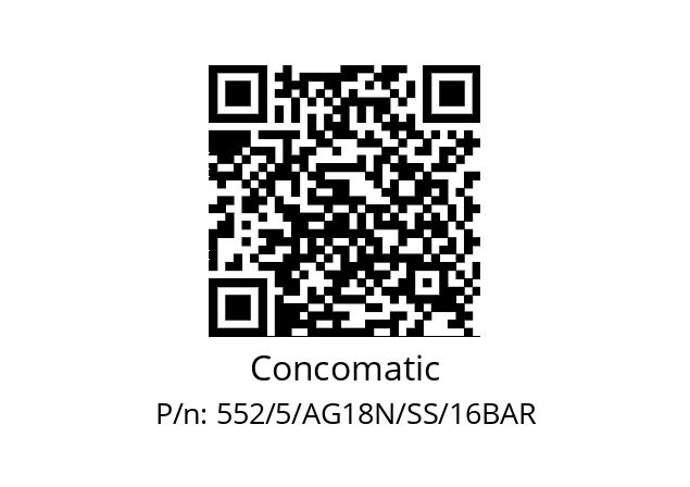   Concomatic 552/5/AG18N/SS/16BAR