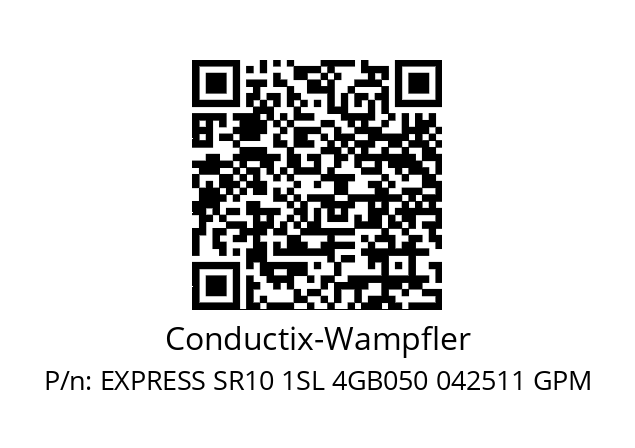   Conductix-Wampfler EXPRESS SR10 1SL 4GB050 042511 GPM