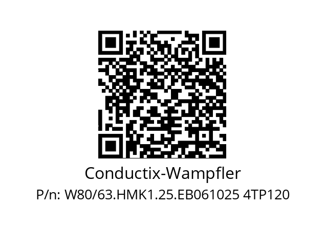   Conductix-Wampfler W80/63.HMK1.25.EB061025 4TP120