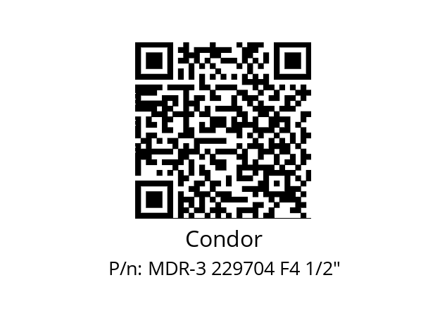   Condor MDR-3 229704 F4 1/2"