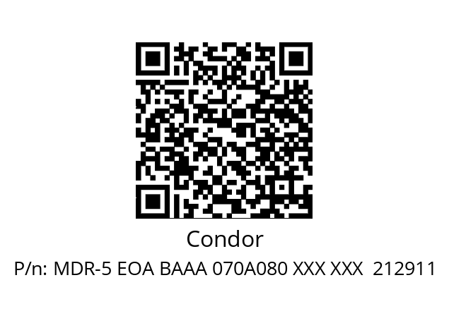   Condor MDR-5 EOA BAAA 070A080 XXX XXX  212911