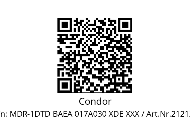   Condor MDR-1DTD BAEA 017A030 XDE XXX / Art.Nr.212126