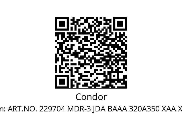   Condor ART.NO. 229704 MDR-3 JDA BAAA 320A350 XAA XXX