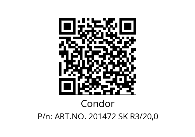   Condor ART.NO. 201472 SK R3/20,0