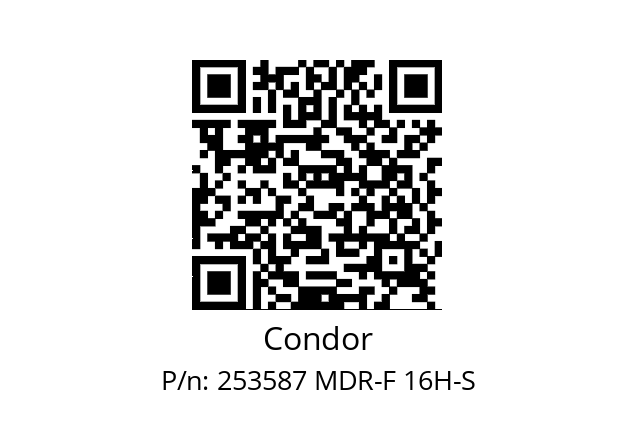   Condor 253587 MDR-F 16H-S