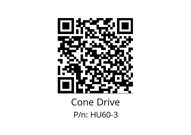   Cone Drive HU60-3