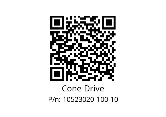   Cone Drive 10523020-100-10