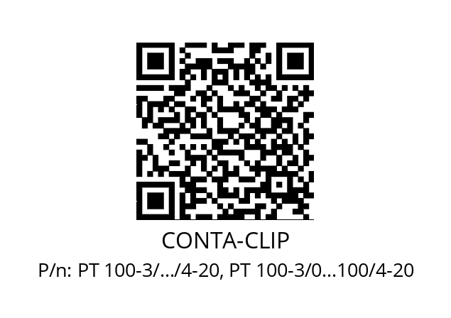   CONTA-CLIP РТ 100-3/…/4-20, РТ 100-3/0…100/4-20