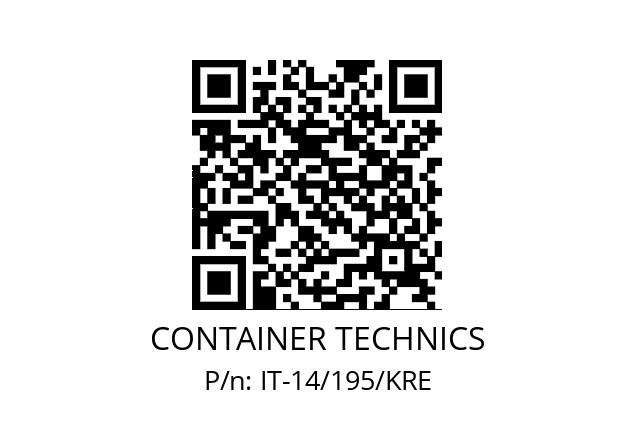   CONTAINER TECHNICS IT-14/195/KRE