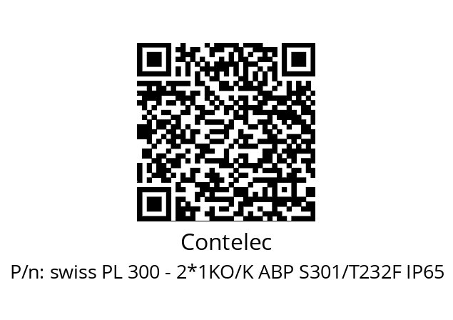   Contelec swiss PL 300 - 2*1KO/K ABP S301/T232F IP65