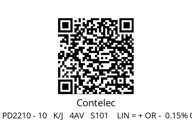   Contelec PD2210 - 10   K/J   4AV   S101    LIN = + OR -  0.15% OEM