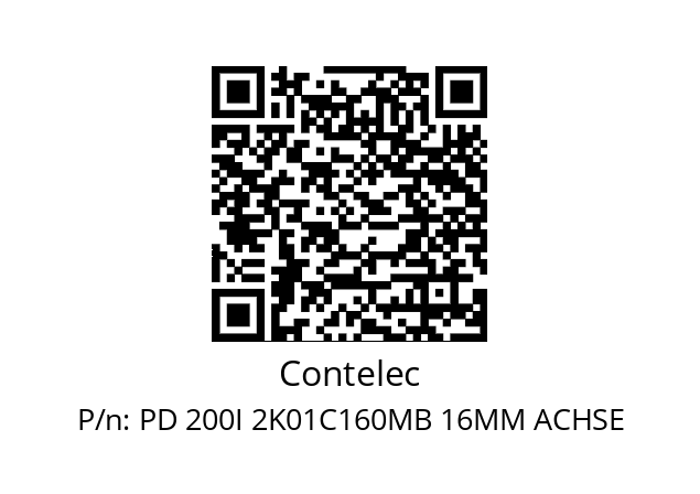   Contelec PD 200I 2K01C160MB 16MM ACHSE